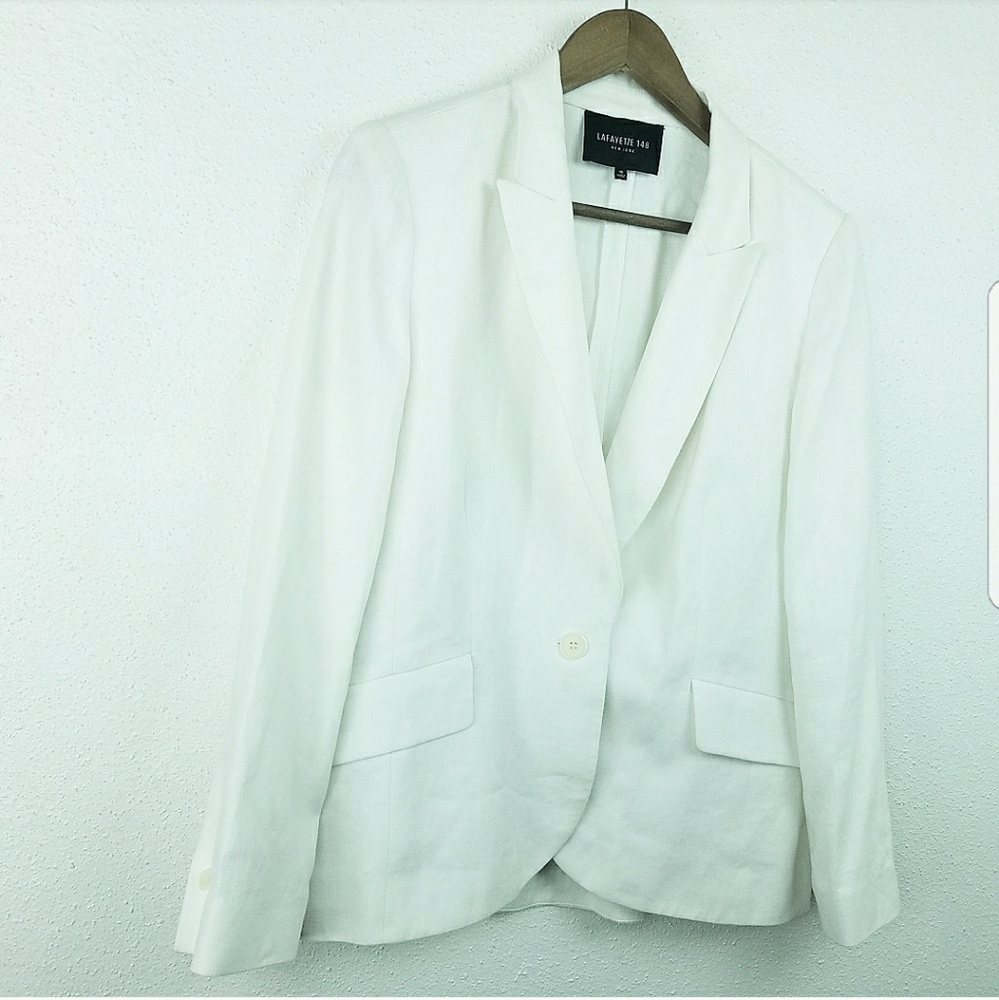 Lafayette 148 New York Linen Blazer Size 10